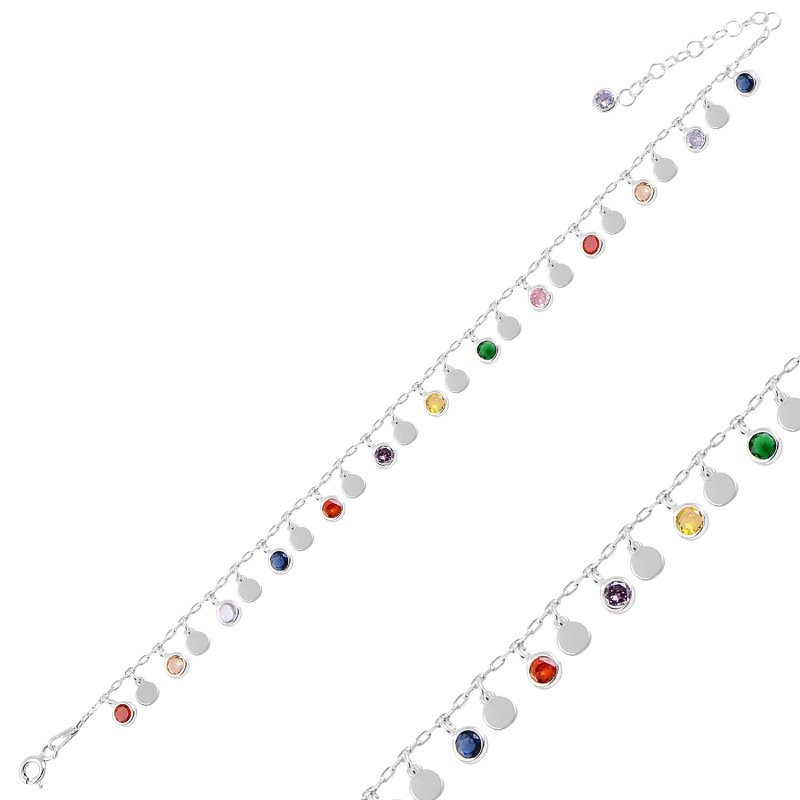 Dangle%20Sequin%20&%20Multi%20Color%20CZ%20Anklet