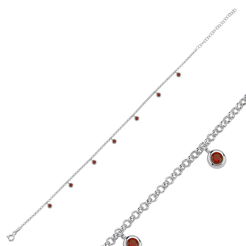 Garnet%20CZ%20Dangle%20Rolo%20Chain%20Charm%20Anklet