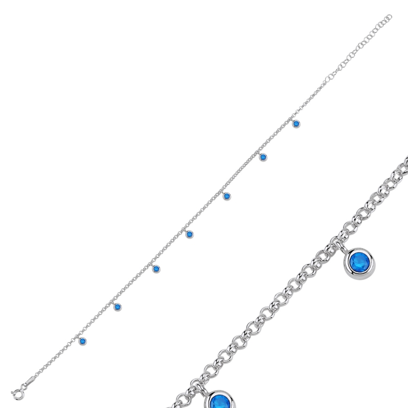 Aquamarine%20CZ%20Dangle%20Rolo%20Chain%20Charm%20Anklet