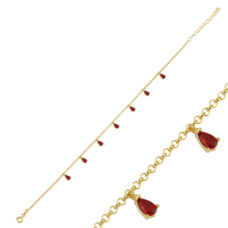 Garnet%20CZ%20Dangle%20Rolo%20Chain%20Charm%20Anklet