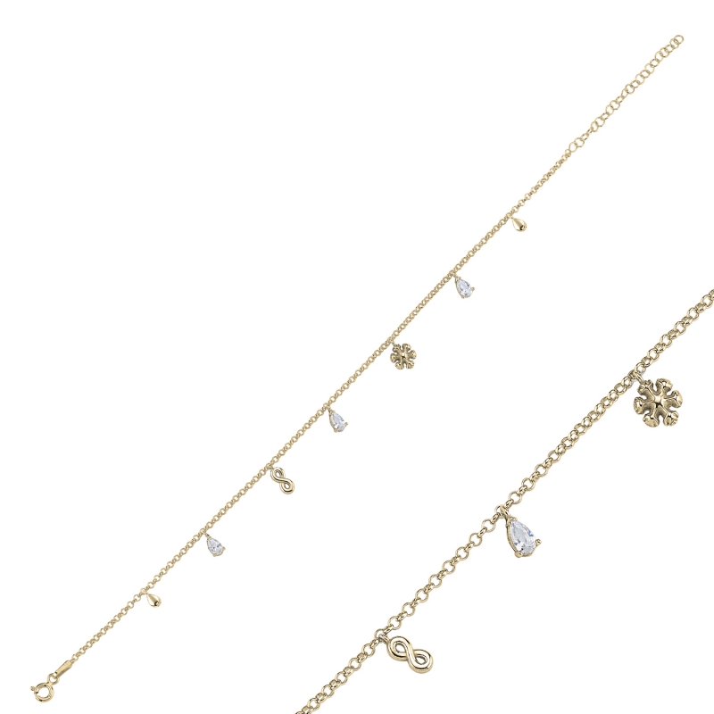 Dangle%20Rolo%20Chain%20Charm%20Anklet-Gold%20Plated