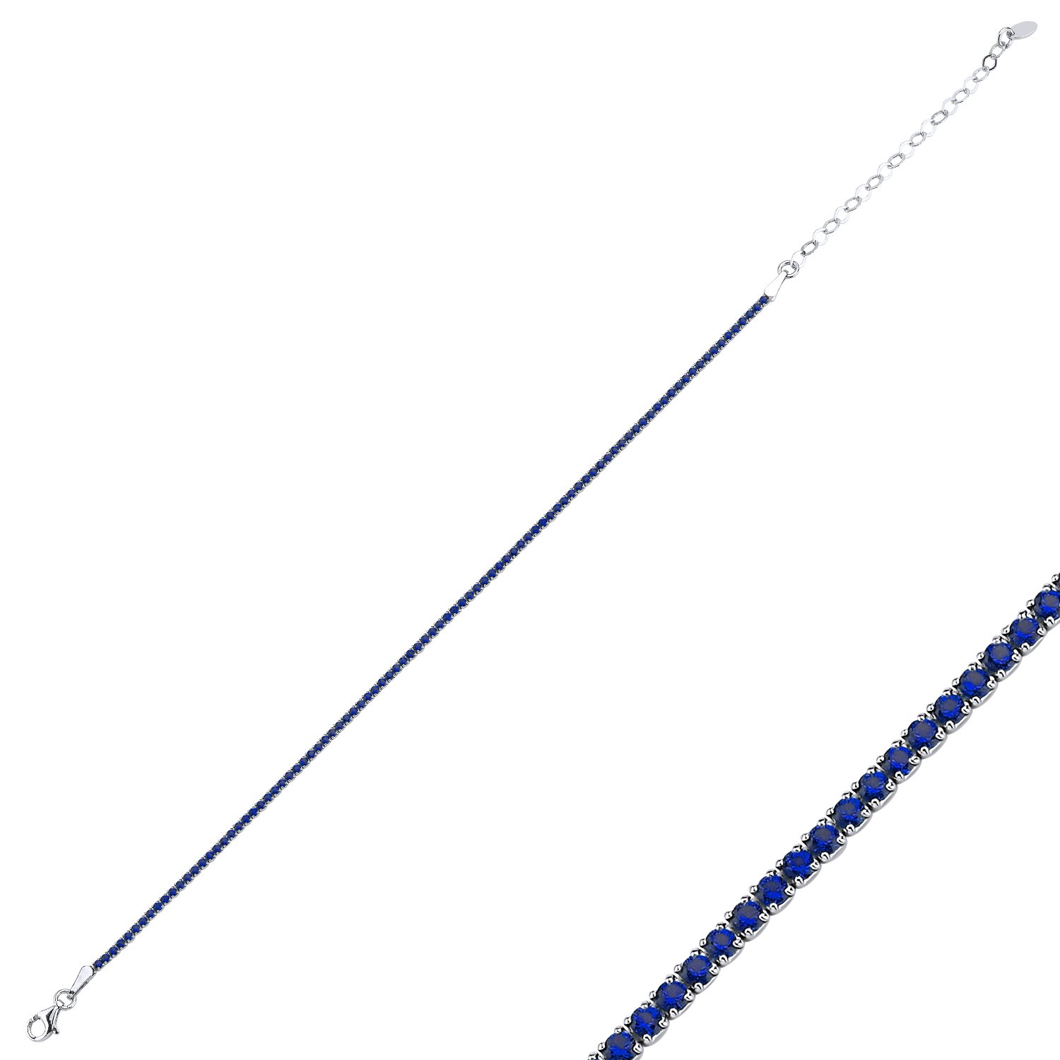 1.75mm%20Sapphire%20CZ%20Tennis%20Anklet