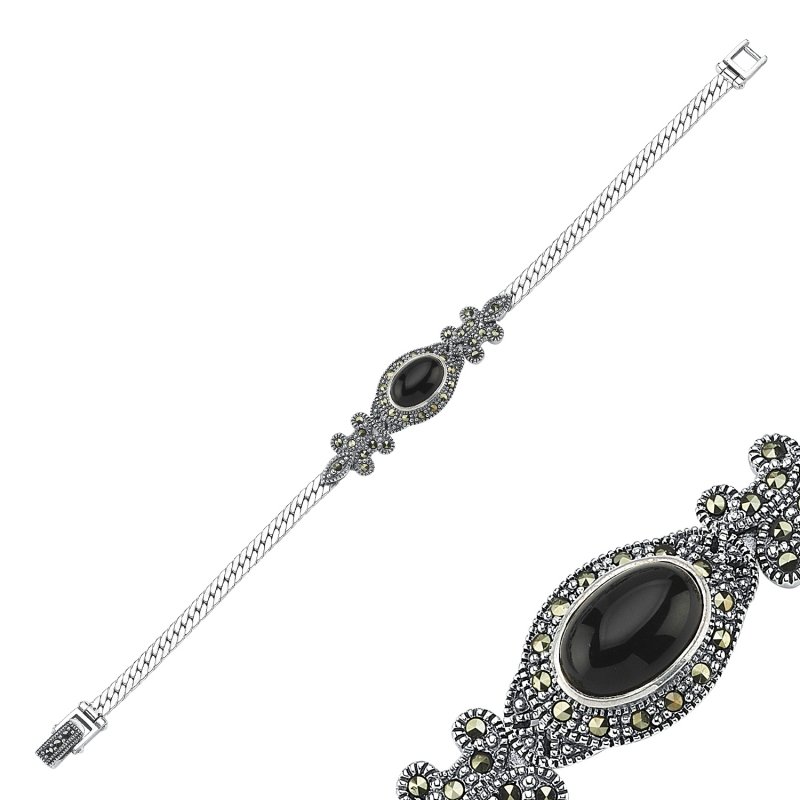 Onyx%20&%20Marcasite%20Bracelet