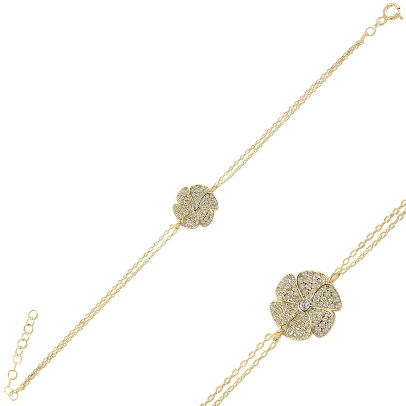 Flower%20CZ%20Bracelet-Gold%20Plated