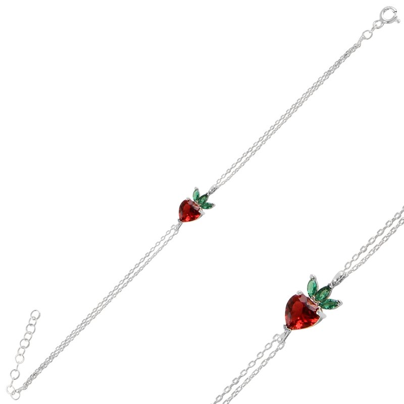 Strawberry%20&%20Heart%20CZ%20Bracelet