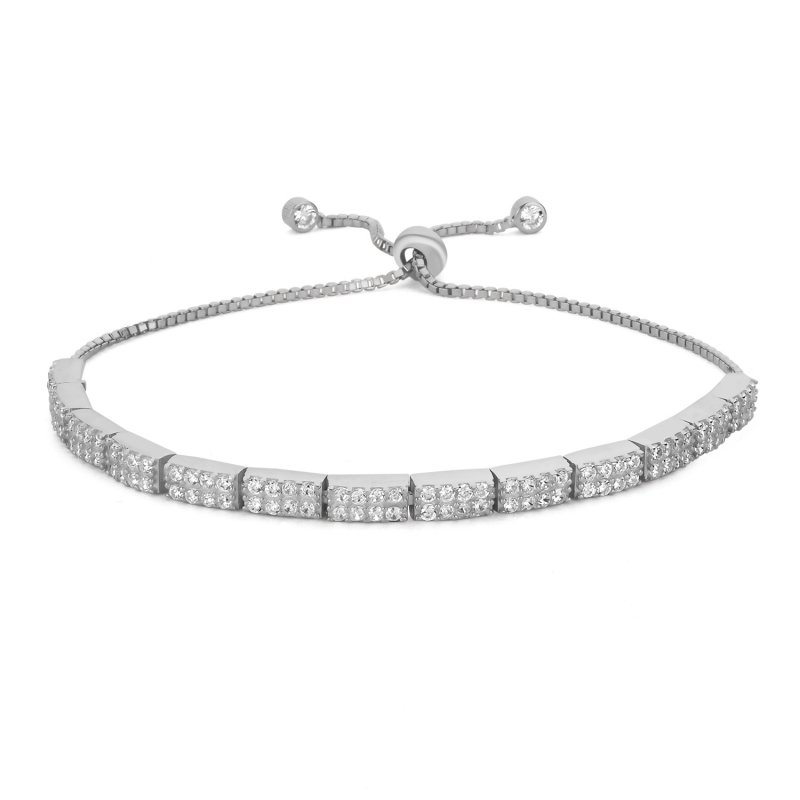 Tennis%202%20Lines%20CZ%20Adjustable%20Sliding%20Bracelet