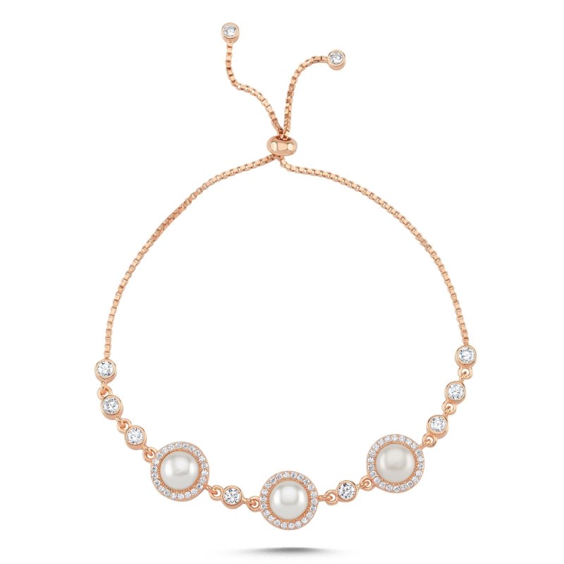 Pearl%20&%20CZ%20Adjustable%20Sliding%20Bracelet-Rose%20Gold%20Plated