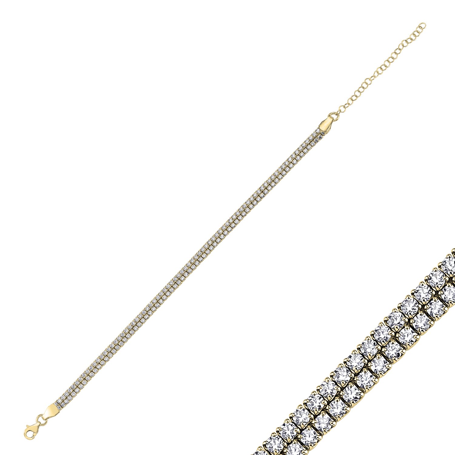 Tennis%202%20Line%201.75mm%20CZ%20Bracelet-Altın%20kaplama