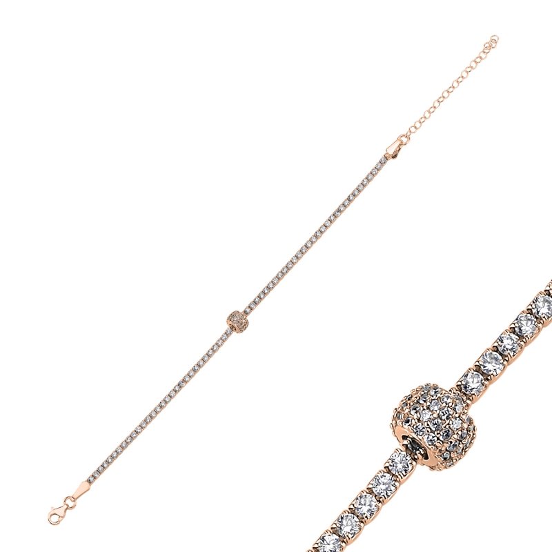 Tennis%201.75mm%20CZ%20Bracelet%20with%20Movable%20Ball-Rose%20Gold%20Plated