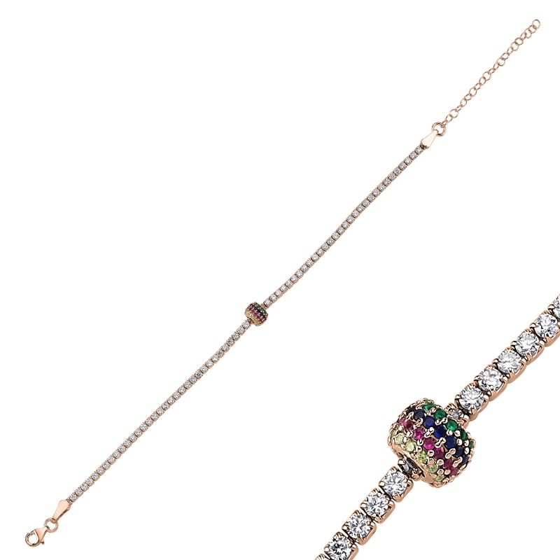 Tennis%201.75mm%20CZ%20Bracelet%20with%20Movable%20Ball-Rose%20Gold%20Plated