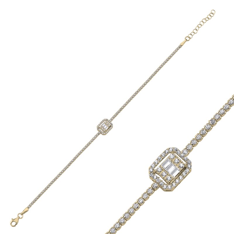 Tennis%20Baguette%20CZ%20Bracelet-Gold%20Plated