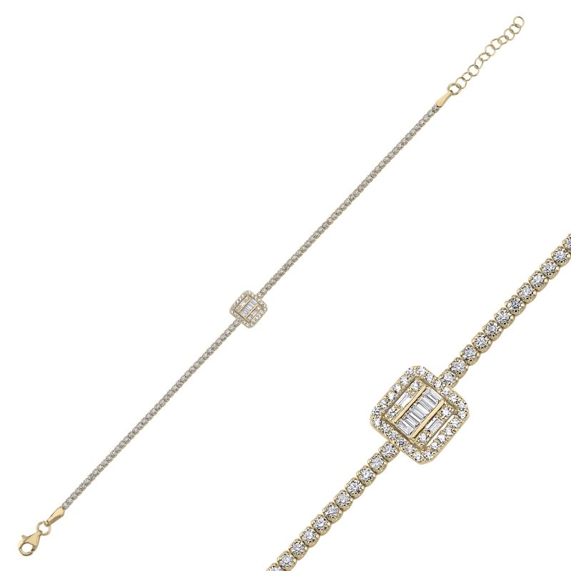 Tennis%20Baguette%20CZ%20Bracelet-Gold%20Plated