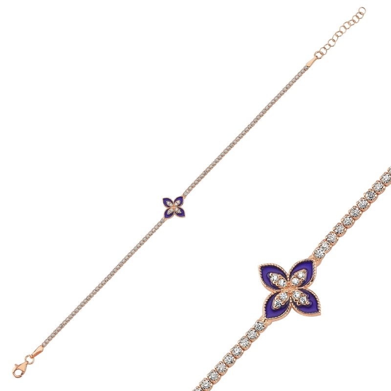 Tennis%20Enamel%20&%20CZ%20Bracelet-Rose%20Gold%20Plated