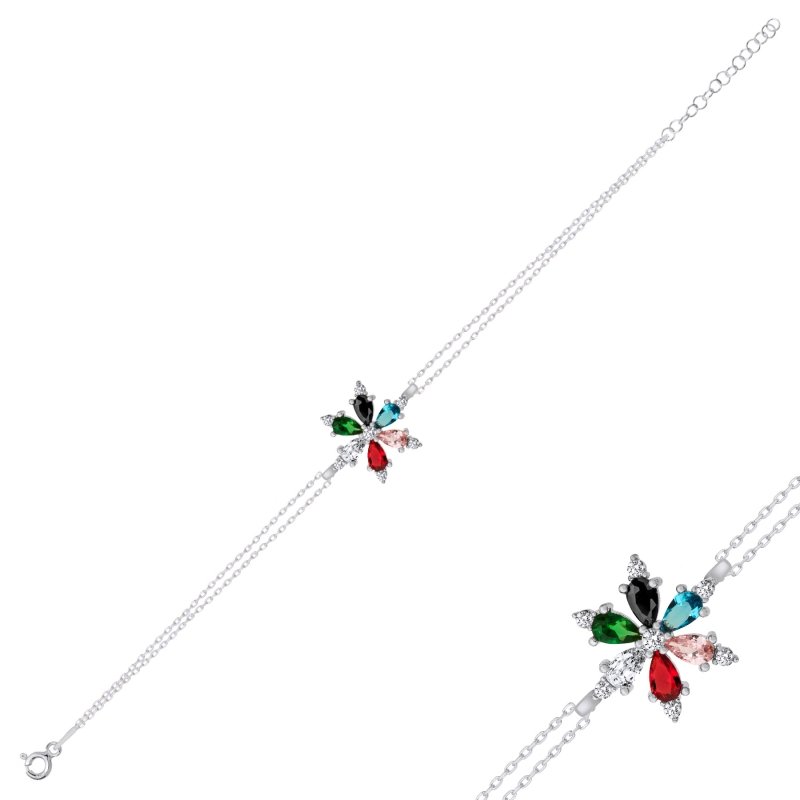 Lotus%20Flower%20Multi%20Color%20CZ%20Bracelet