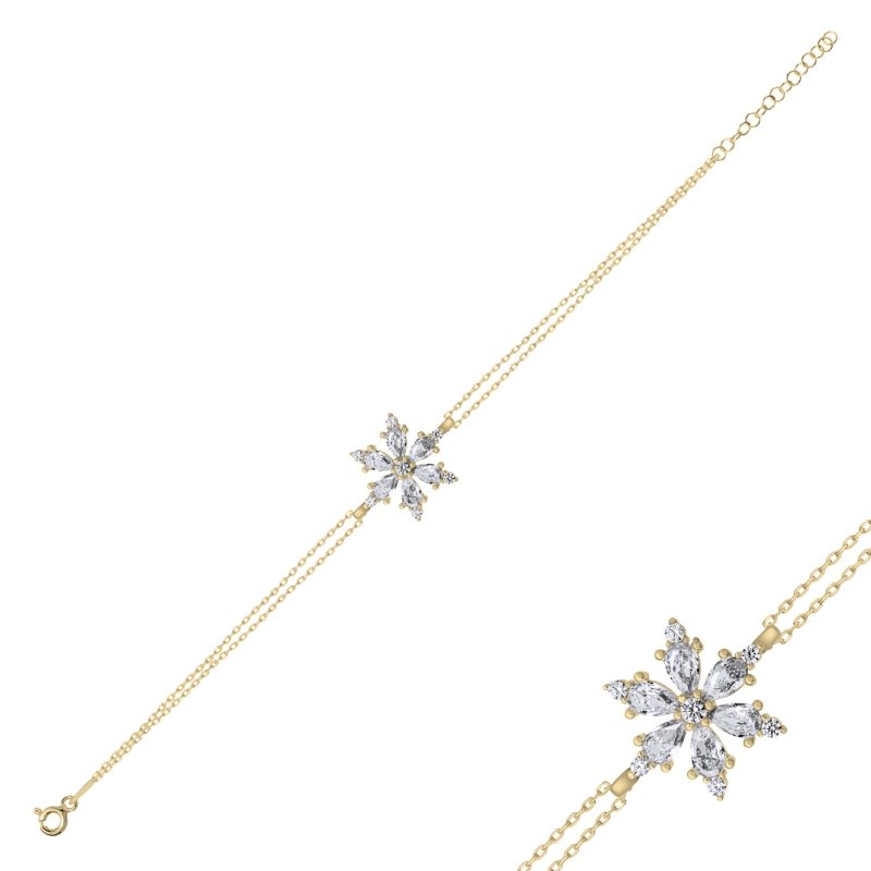 Lotus%20Flower%20CZ%20Bracelet-Gold%20Plated