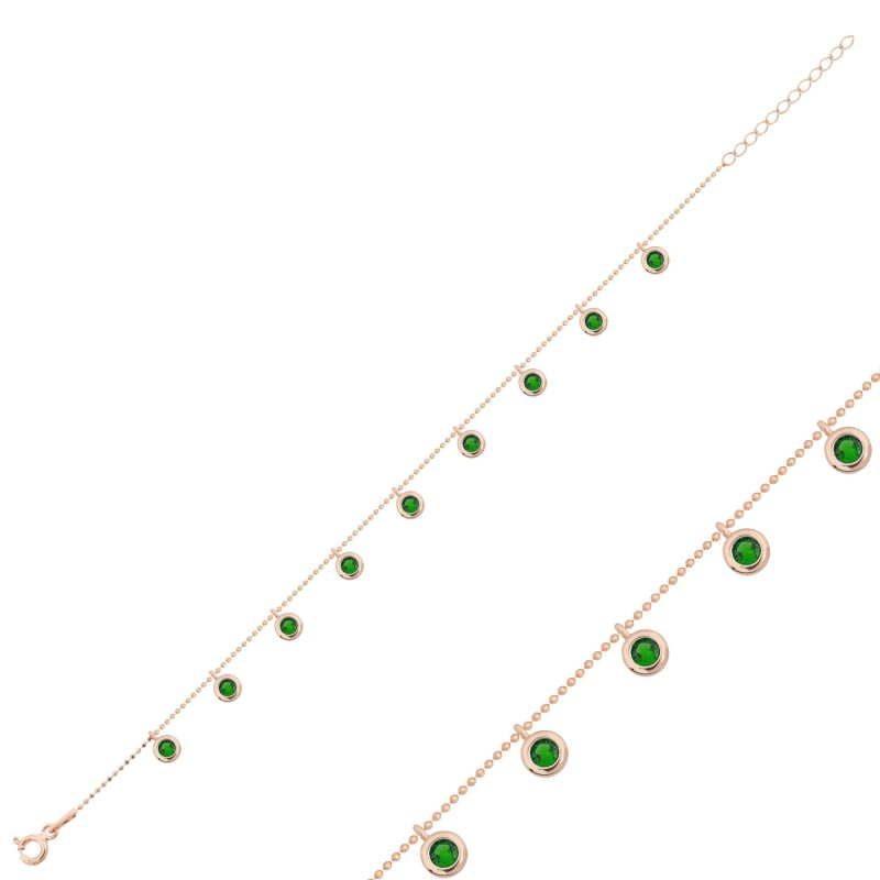 Emerald%20CZ%20Dangle%20Charm%20Bracelet-Rose%20Gold%20Plated