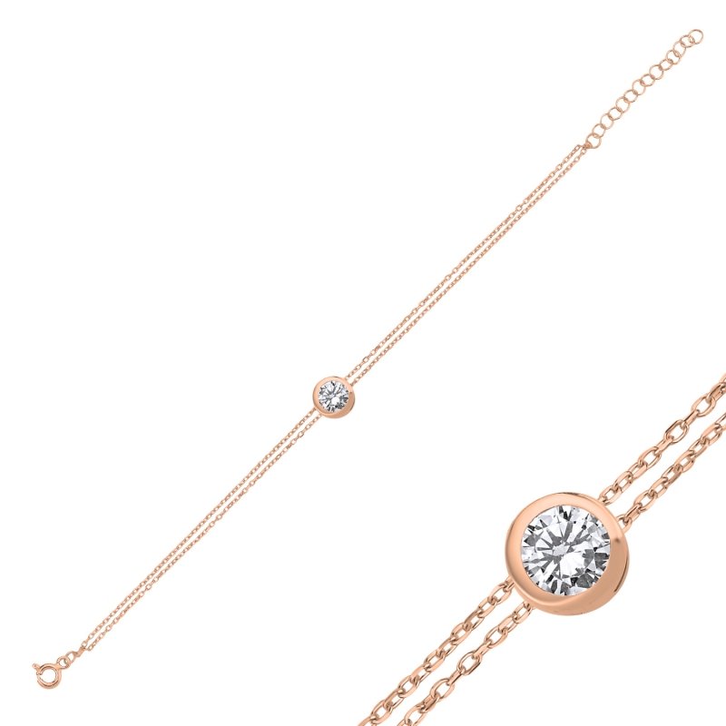 Solitaire%20CZ%20Bracelet-Rose%20Gold%20Plated