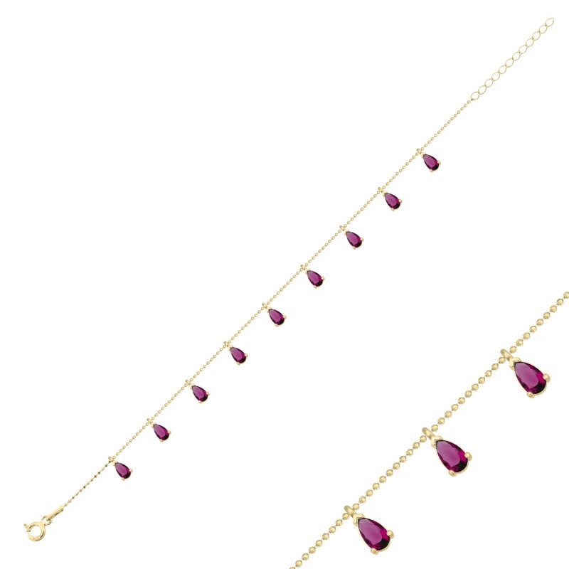 Teardrop%20Ruby%20CZ%20Dangle%20Charm%20Bracelet