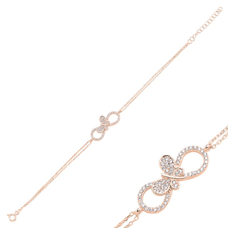 Infinity%20&%20Butterfly%20CZ%20Bracelet-Rose%20Gold%20Plated