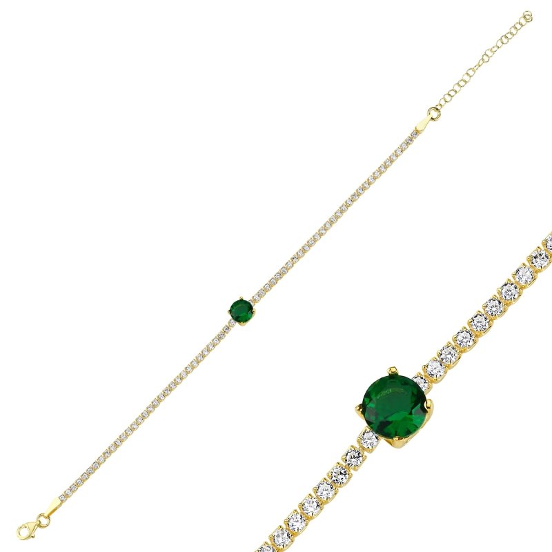 Emerald%20CZ%20Tennis%20Bracelet-Gold%20Plated