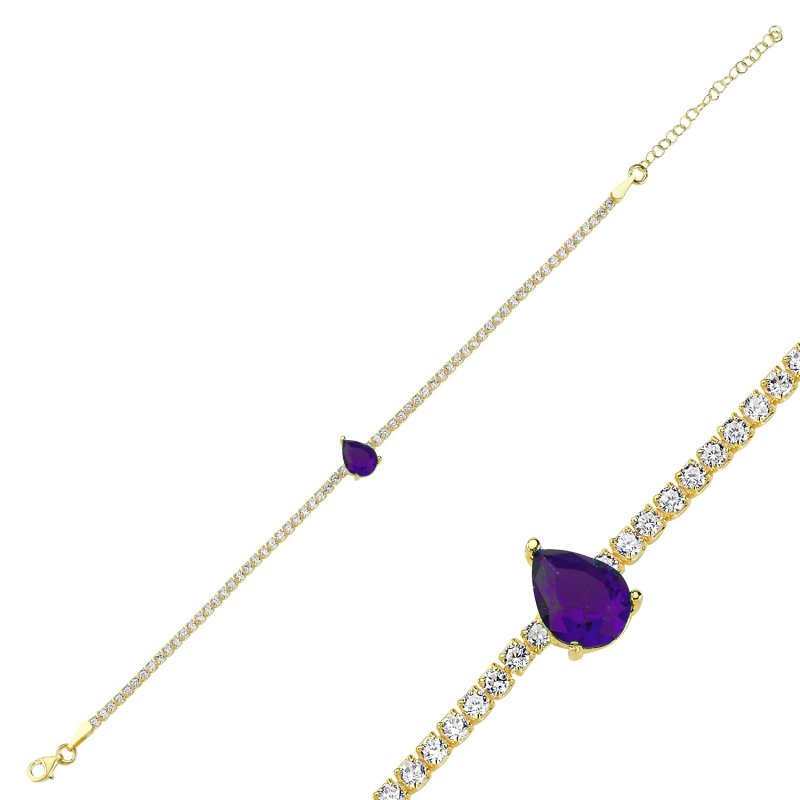 Amethyst%20CZ%20Tennis%20Bracelet-Gold%20Plated