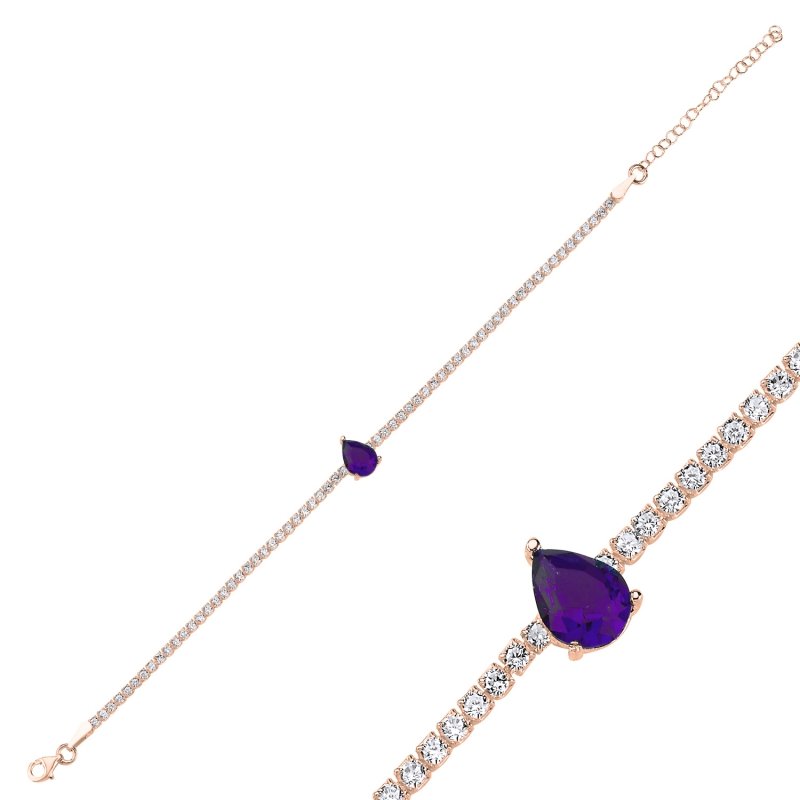 Amethyst%20CZ%20Tennis%20Bracelet-Rose%20Gold%20Plated