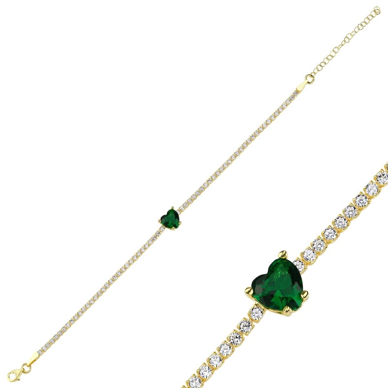 Emerald%20CZ%20Tennis%20Bracelet-Gold%20Plated