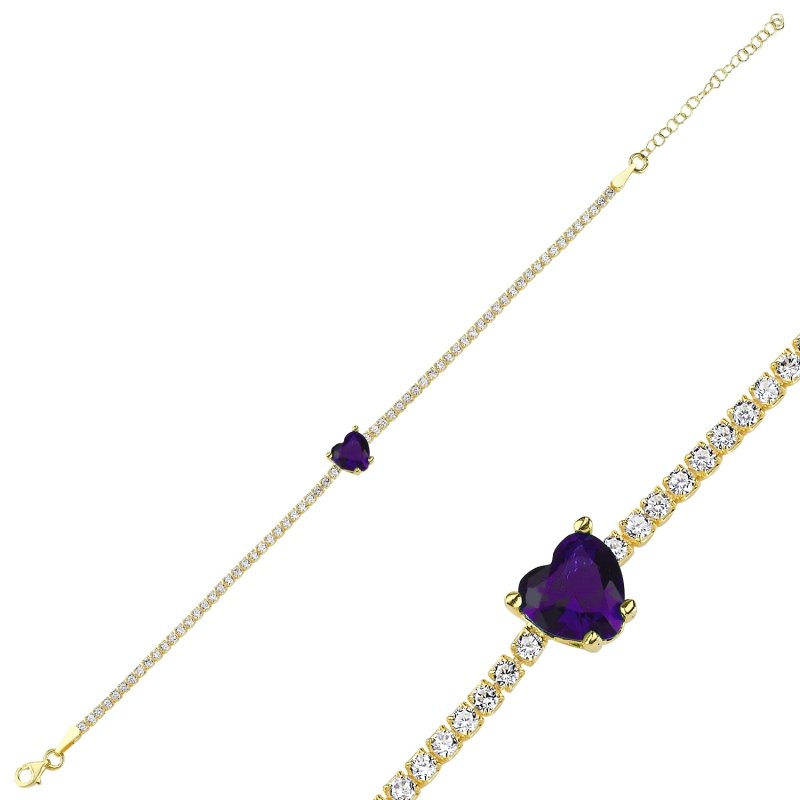 Amethyst%20CZ%20Tennis%20Bracelet-Gold%20Plated