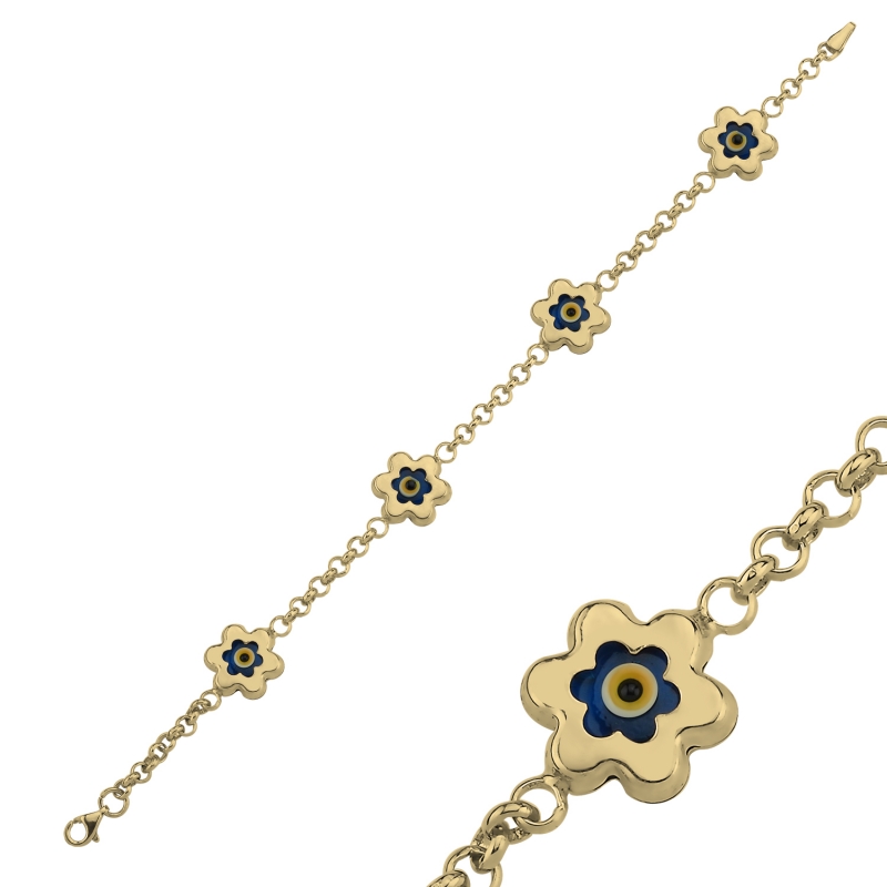 Evil%20Eye%20Daisy%20Bracelet-Gold%20Plated