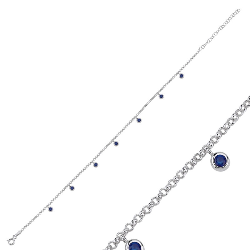 Sapphire%20CZ%20Dangle%20Rolo%20Chain%20Charm%20Bracelet