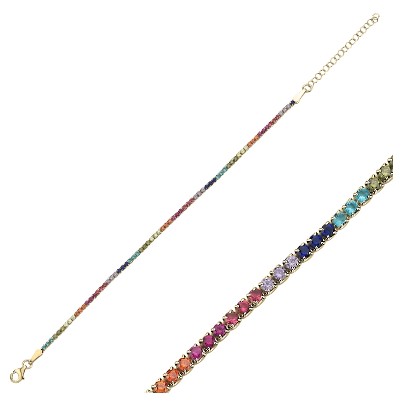 Tennis%201.75mm%20Colored%20CZ%20Bracelet-Gold%20Plated