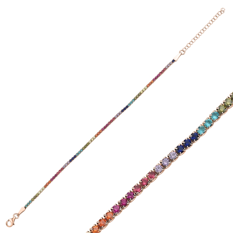 Tennis%201.75mm%20Colored%20CZ%20Bracelet-Rose%20Gold%20Plated