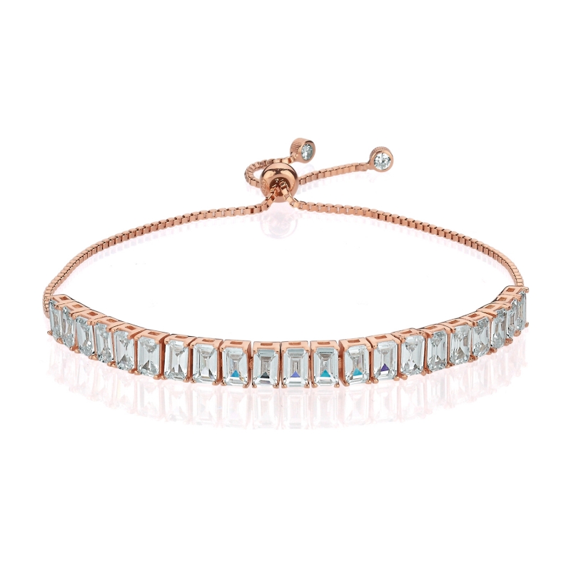 Baguette%20CZ%20Adjustable%20Sliding%20Tennis%20Bracelet-Rose%20Gold%20Plated