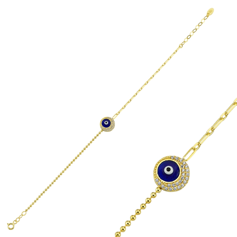 Enamel%20Eye%20&%20CZ%20Bracelet-Gold%20Plated