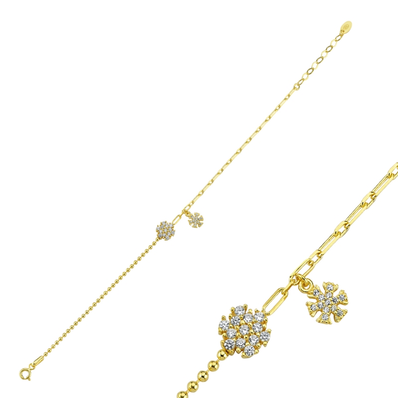 Snowflake%20CZ%20Bracelet-Gold%20Plated