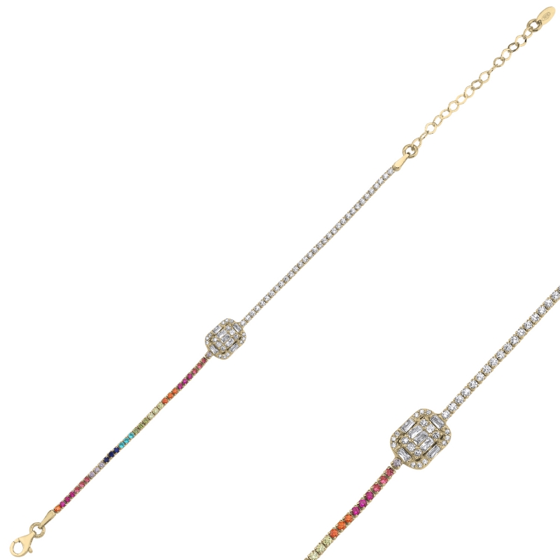 Tennis%20Colored%20CZ%20Bracelet-Gold%20Plated