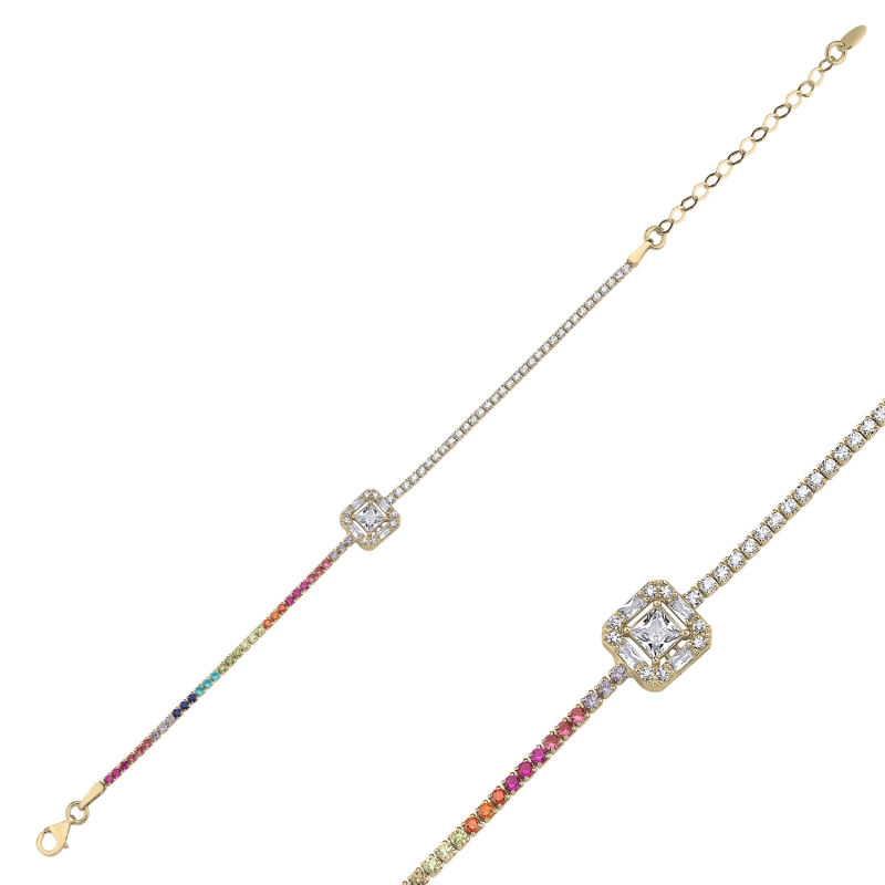 Tennis%20Colored%20CZ%20Bracelet-Gold%20Plated