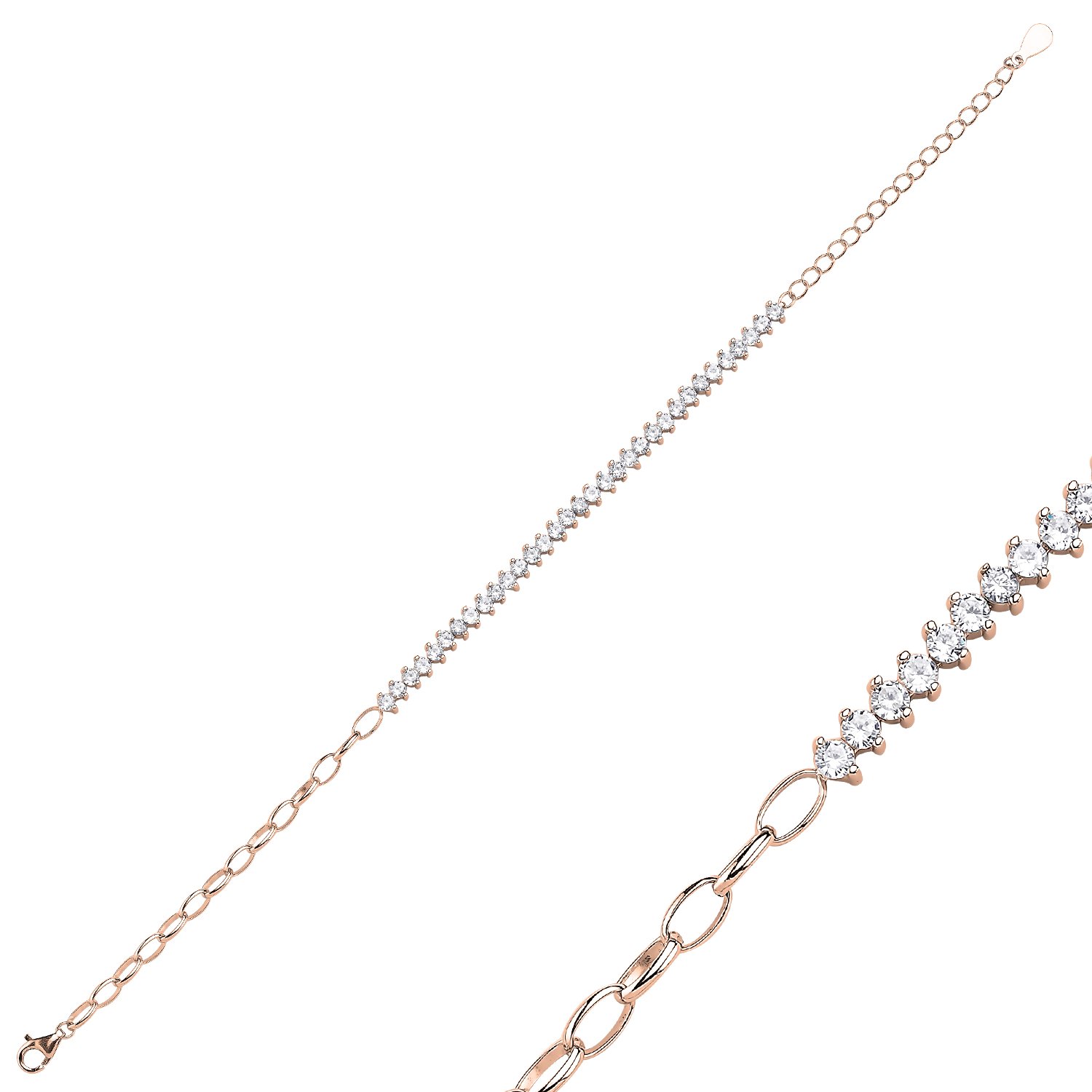 2.75mm%20CZ%20Tennis%20Bracelet-Rose%20kaplama