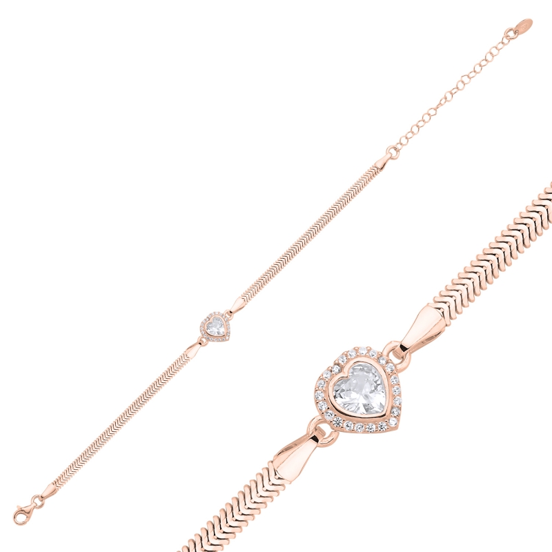 Halo%20CZ%20Flat%20Snake%20Chain%20Bracelet-Rose%20Gold%20Plated