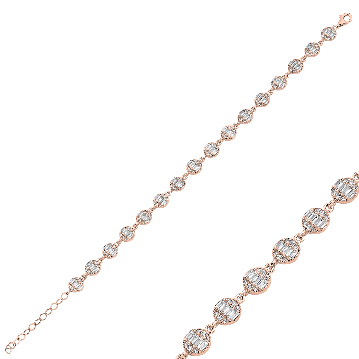 Baguette%20CZ%20Bracelet-Rose%20Gold%20Plated