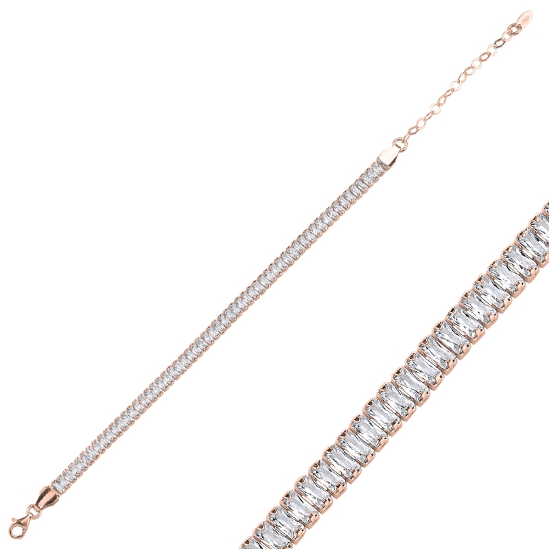 Baguette%20CZ%20Tennis%20Bracelet-Rose%20Gold%20Plated