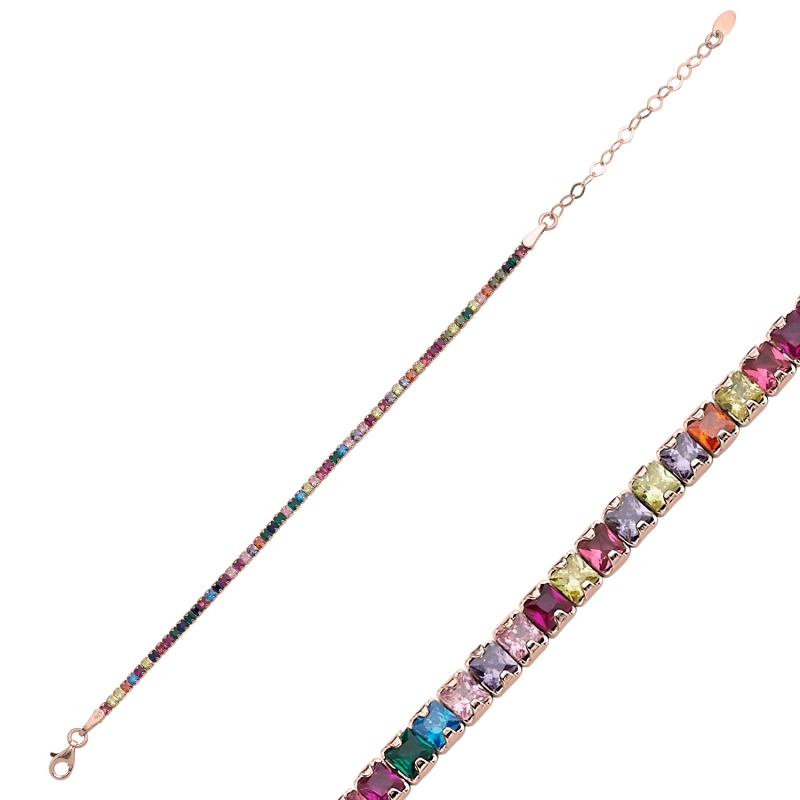 2mm%20Colorful%20Square%20CZ%20Tennis%20Bracelet