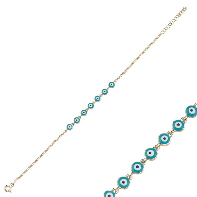 Evil%20Eye%20Turquoise%20Enamel%20Bracelet-Gold%20Plated