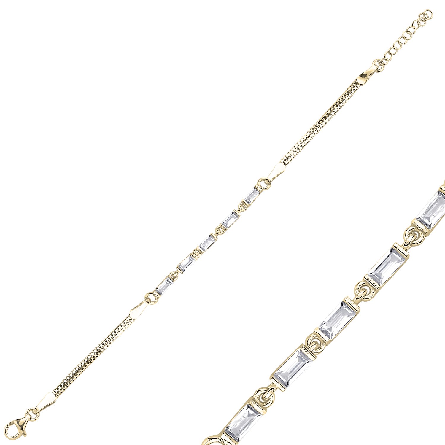 Baguette%20CZ%20Box%20Chain%20Bracelet