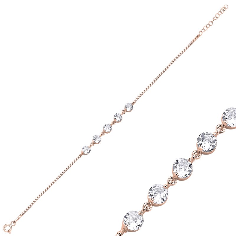 CZ%20&%20Box%20Chain%20Bracelet-Rose%20Gold%20Plated