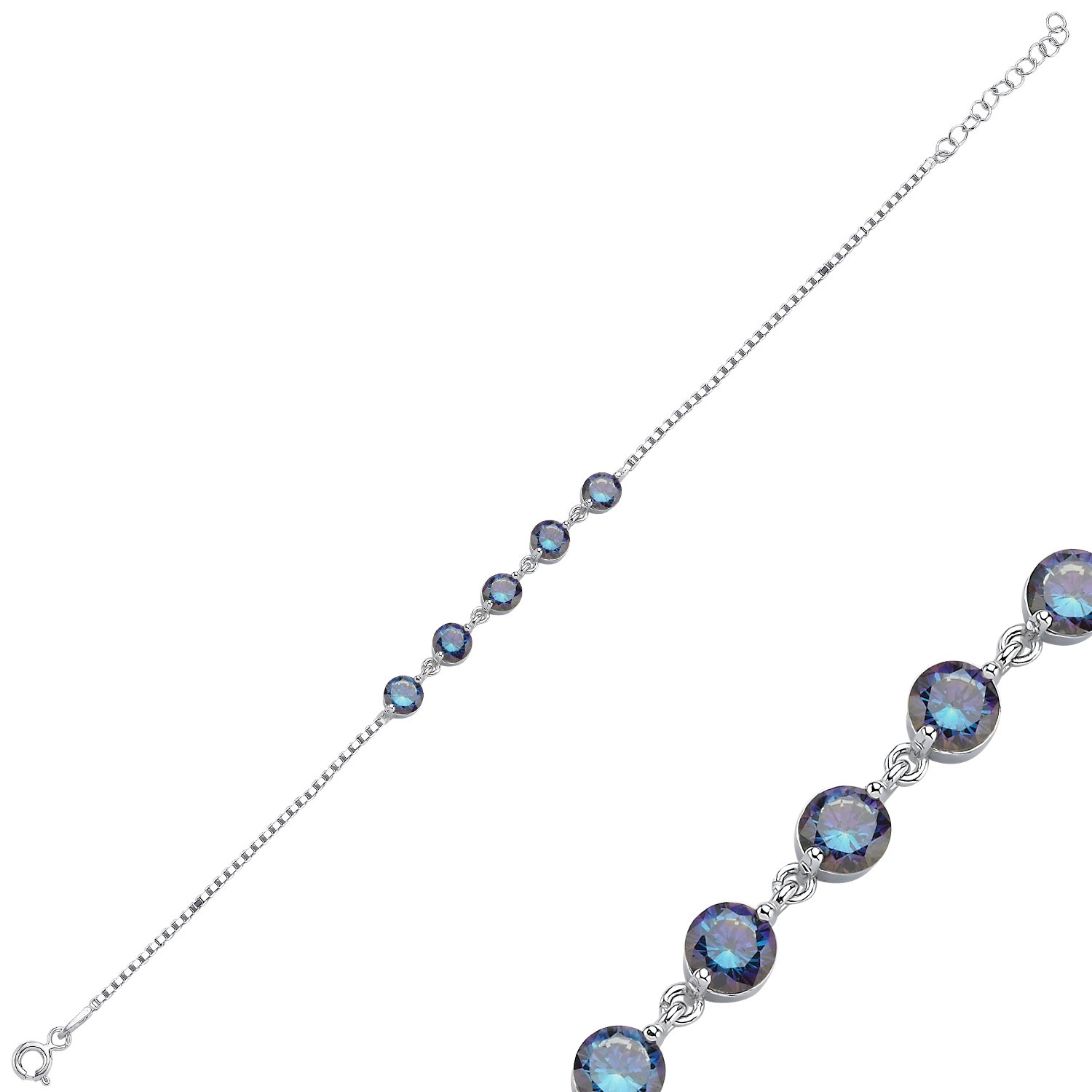 Mistik%20Topaz%20&%20CZ%20Box%20Chain%20Bracelet