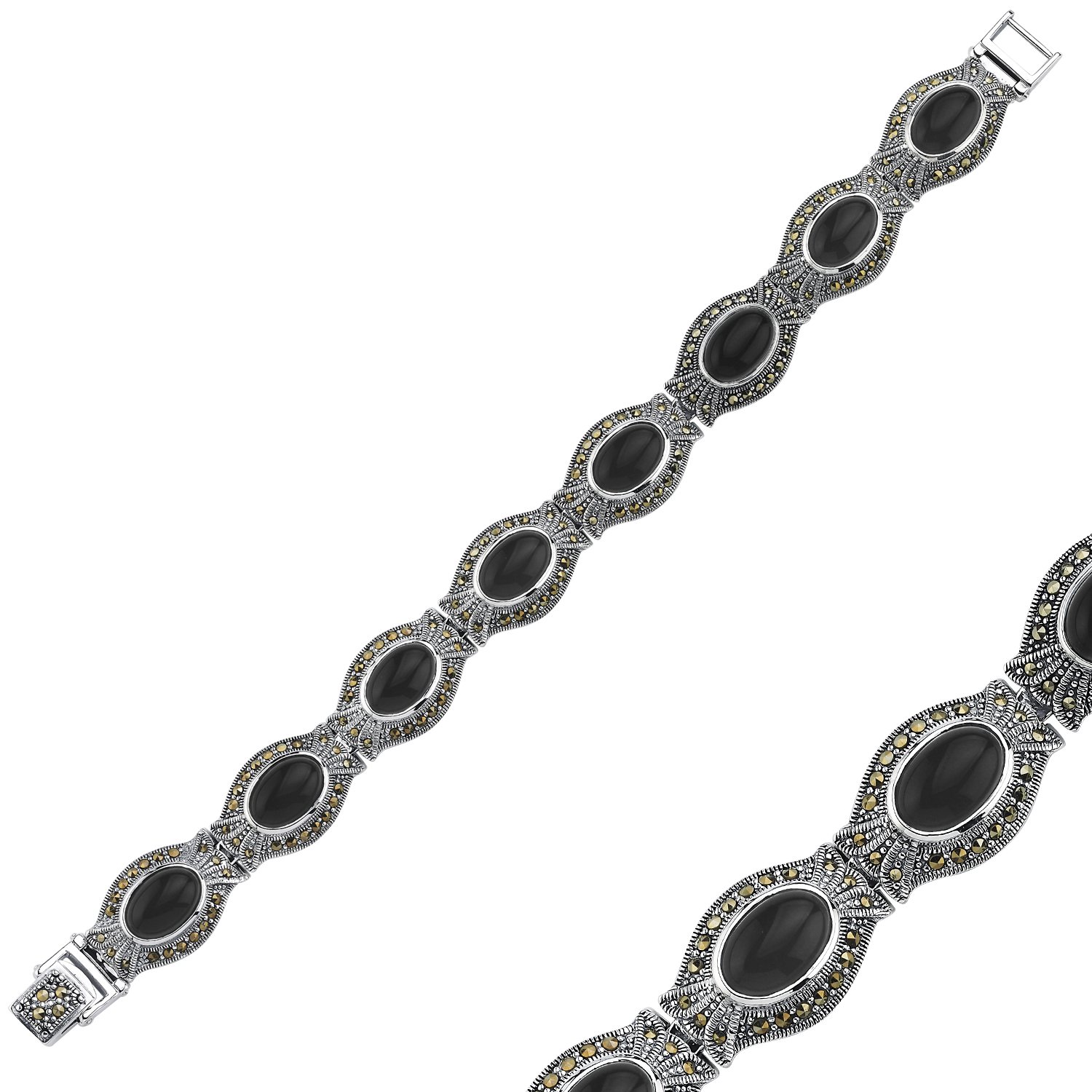 Marcasite%20&%20Onyx%20Bracelet