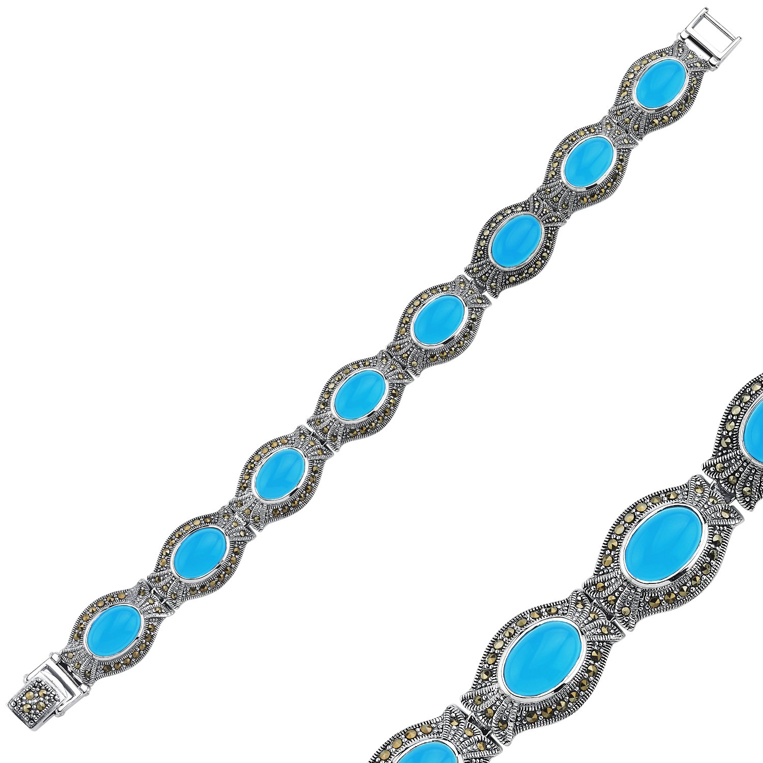 Marcasite%20&%20Turquoise%20Bracelet