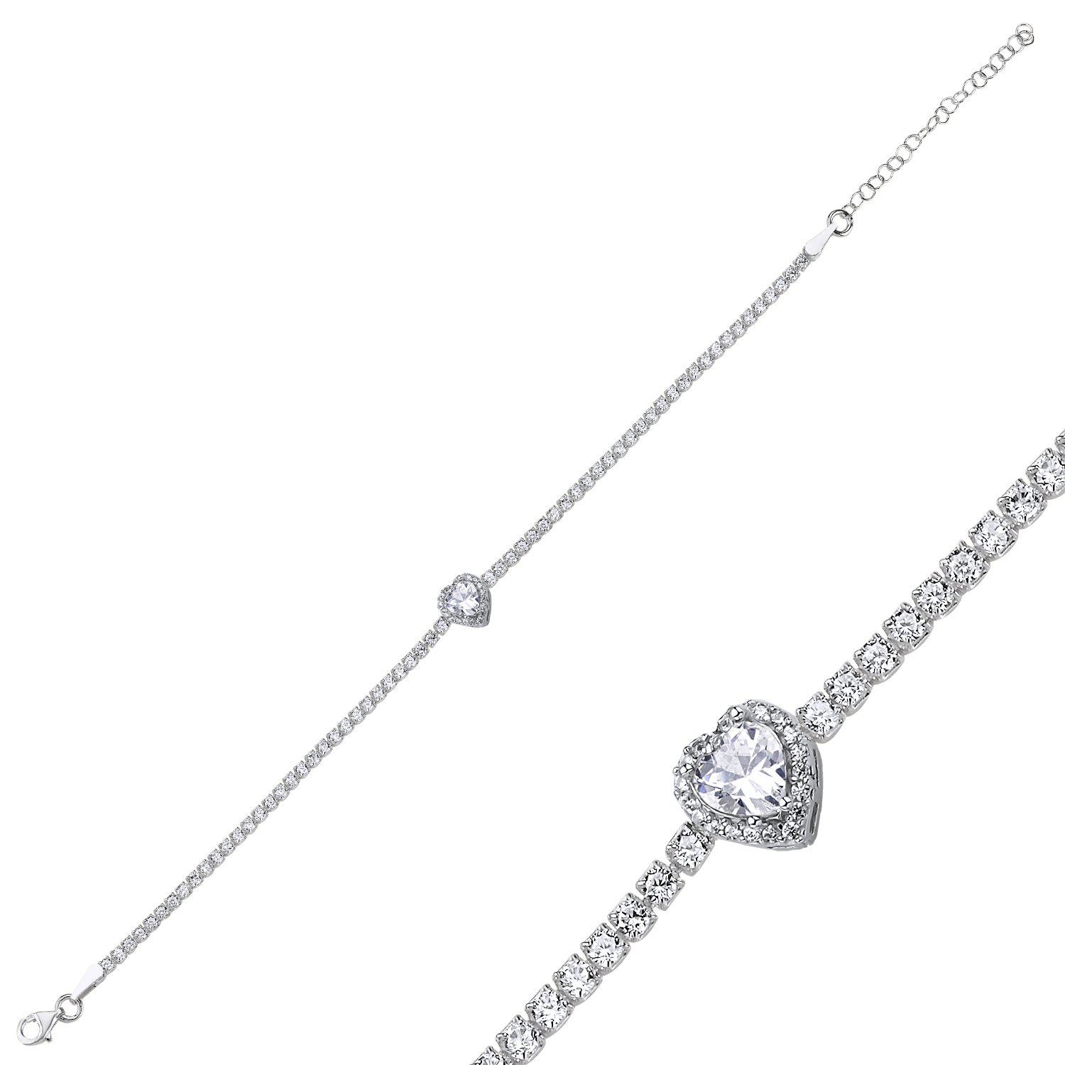 Heart%20CZ%202mm%20Tennis%20Bracelet