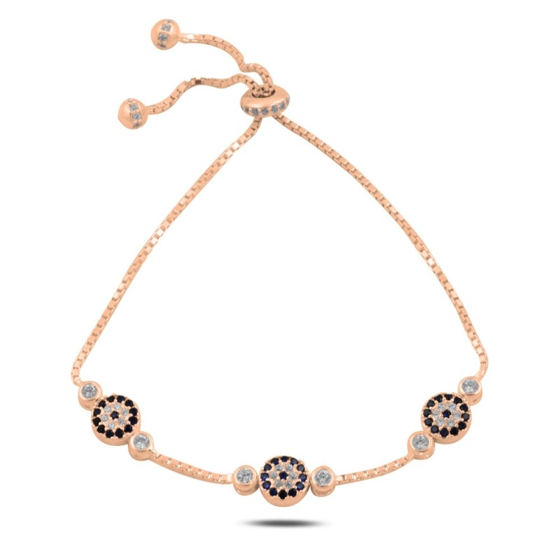 CZ%20Evil%20Eye%20Adjustable%20Sliding%20Bracelet-Rose%20Gold%20Plated